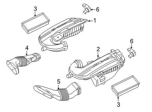2018 Mercedes-Benz GLC63 AMG Air Intake Diagram