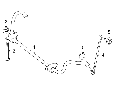 2010 Mercedes-Benz E350 Stabilizer Bar & Components Diagram 7