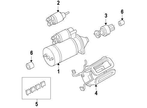 1995 Mercedes-Benz E320 Starter Diagram 3