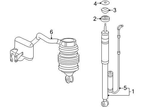 2009 Mercedes-Benz CLS550 Shocks & Components Diagram 2