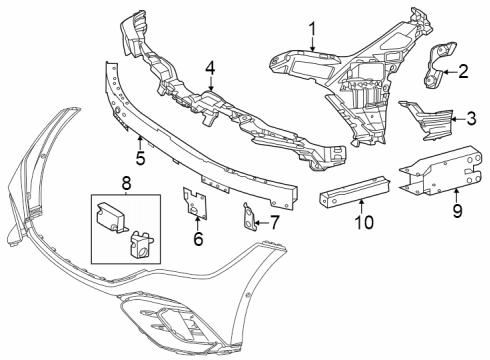 2025 Mercedes-Benz EQE 350+ Bumper & Components - Front Diagram 3