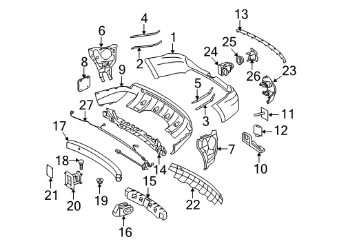 2010 Mercedes-Benz ML450 Bumper & Components - Rear