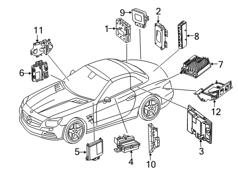 2016 Mercedes-Benz SL550 Control Components Diagram