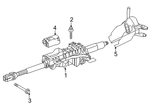 2016 Mercedes-Benz B250e Steering Column Assembly Diagram