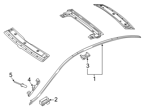 2017 Mercedes-Benz E300 Exterior Trim - Roof