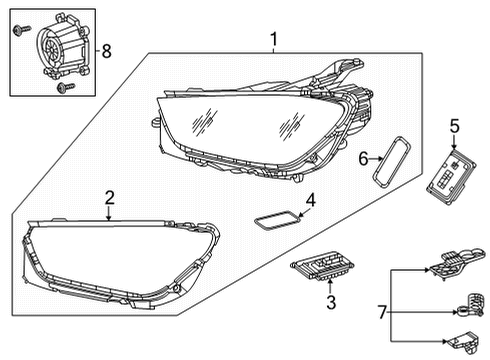 2025 Mercedes-Benz GLS450 Headlamp Components
