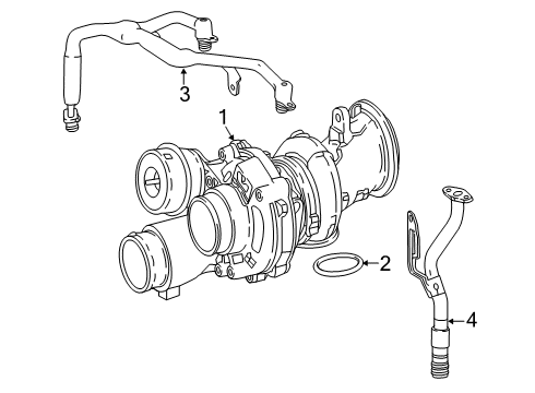 2019 Mercedes-Benz S63 AMG Turbocharger & Components Diagram 2
