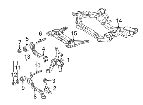 2011 Mercedes-Benz E350 Front Suspension Components Diagram 8