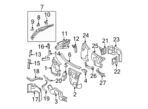 2008 Mercedes-Benz C300 Cowl Diagram
