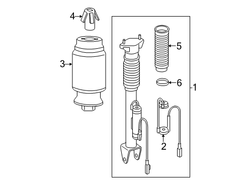 2012 Mercedes-Benz ML63 AMG Shocks & Components Diagram 3