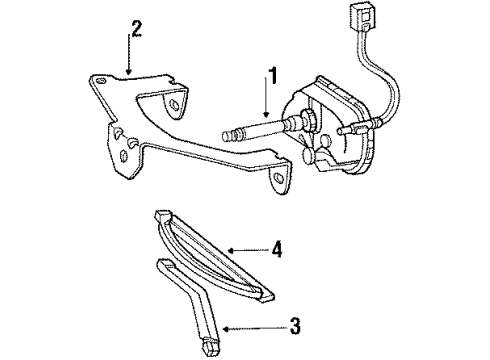 1986 Mercedes-Benz 420SEL Wiper & Washer Components