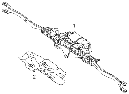2025 Mercedes-Benz GLC63 AMG S E Performance Steering Gear & Linkage Diagram 4