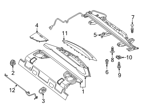 2018 Mercedes-Benz E400 Interior Trim - Rear Body Diagram 2