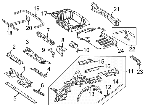 2025 Mercedes-Benz E53 AMG Rear Floor & Rails