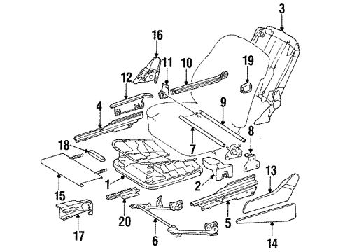 1995 Mercedes-Benz E320 Seat Components