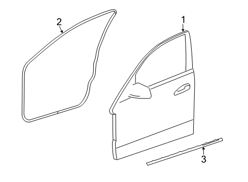 2012 Mercedes-Benz E350 Door & Components Diagram 2
