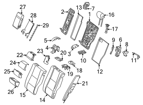 2023 Mercedes-Benz C300 LINING, REAR BACKREST Diagram for 206-924-02-00-64-9F08