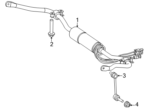 2024 Mercedes-Benz EQE SUV AMG Stabilizer Bar & Components Diagram 2