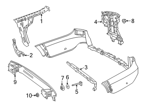 2021 Mercedes-Benz E450 Bumper & Components - Rear Diagram 4