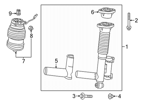 2022 Mercedes-Benz E450 Shocks & Components Diagram 2