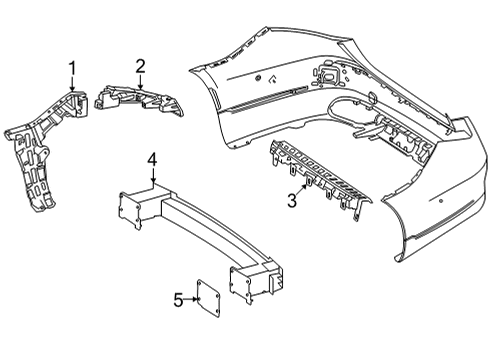 2025 Mercedes-Benz S580e Bumper & Components - Rear Diagram 4