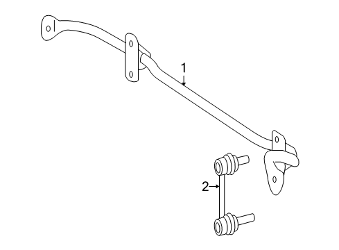 2008 Mercedes-Benz GL550 Stabilizer Bar & Components Diagram 4