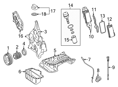 2011 Mercedes-Benz R350 Engine Parts Diagram