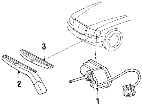 1987 Mercedes-Benz 300TD Wiper & Washer Components - Body Diagram 2