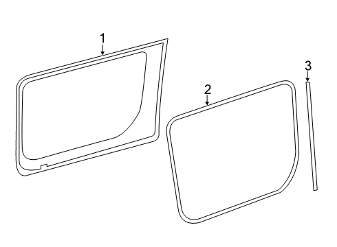 2019 Mercedes-Benz Sprinter 2500 Glass - Side Door Diagram 2