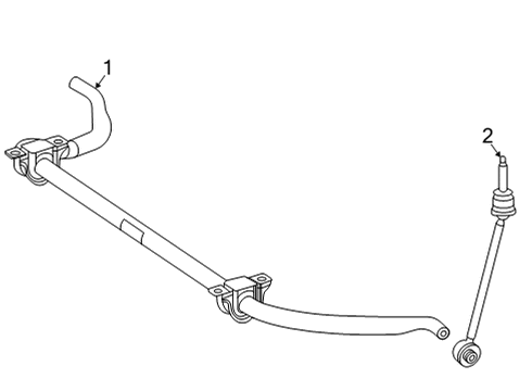 2024 Mercedes-Benz GLE350 Stabilizer Bar & Components Diagram 2
