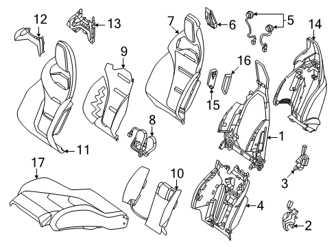 2024 Mercedes-Benz CLE53 AMG Passenger Seat Components