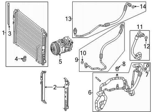 2020 Mercedes-Benz GLC300 A/C Compressor Diagram 2