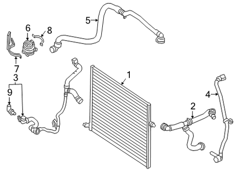 2021 Mercedes-Benz E350 Intercooler - Belts Diagram 2