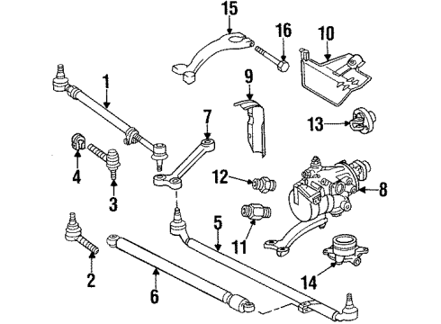 1995 Mercedes-Benz SL600 Steering Gear & Linkage