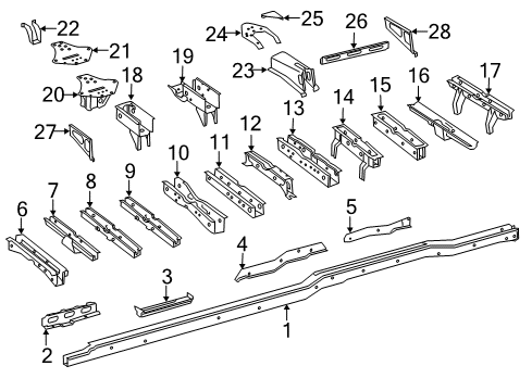 2015 Mercedes-Benz Sprinter 3500 SIDE MEMBER Diagram for 906-310-29-18