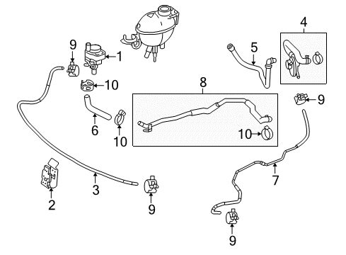2011 Mercedes-Benz E350 Heater Components Diagram