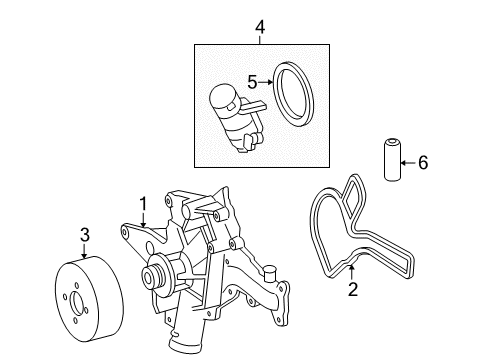 2007 Mercedes-Benz R500 Water Pump