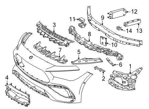 2024 Mercedes-Benz CLE53 AMG Bumper & Components - Front Diagram 2