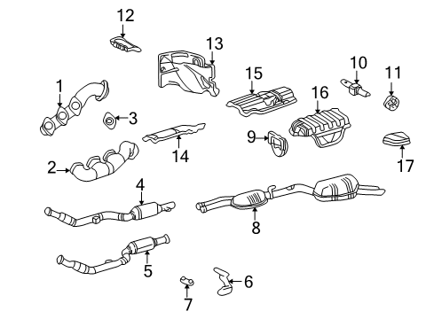 2001 Mercedes-Benz E320 Exhaust Components