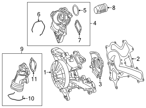 2013 Mercedes-Benz C300 Water Pump Diagram