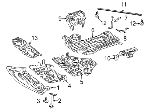 2013 Mercedes-Benz E350 Splash Shields Diagram 3