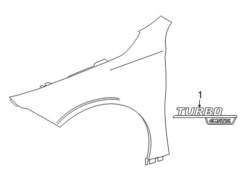 2020 Mercedes-Benz A35 AMG Exterior Trim - Fender Diagram