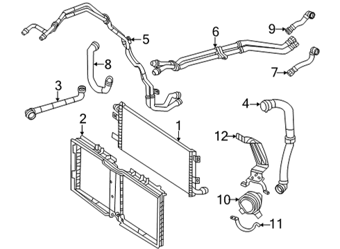 2025 Mercedes-Benz GLS580 Radiator & Components Diagram 2