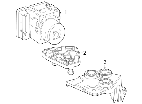 2023 Mercedes-Benz EQS 450+ SUV ABS Components Diagram
