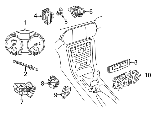2017 Mercedes-Benz SLC300 A/C & Heater Control Units Diagram