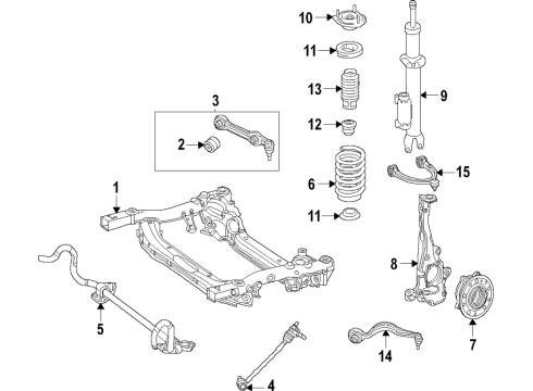 2022 Mercedes-Benz E450 Front Suspension Diagram