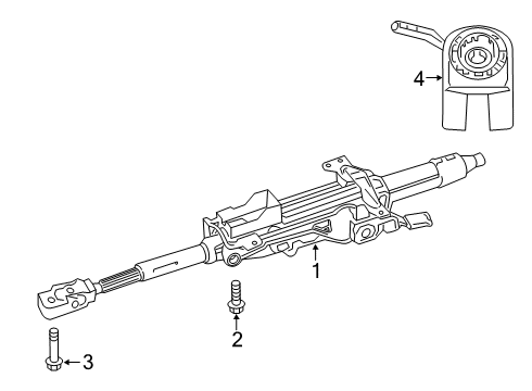 2025 Mercedes-Benz CLA35 AMG Steering Column Assembly