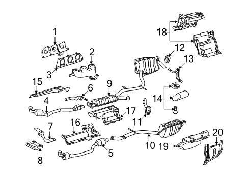 2010 Mercedes-Benz E350 Exhaust Manifold Diagram