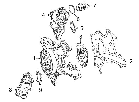2015 Mercedes-Benz S550e Water Pump Diagram