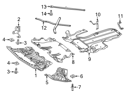 2019 Mercedes-Benz E450 Rear Shield Diagram for 213-524-66-00
